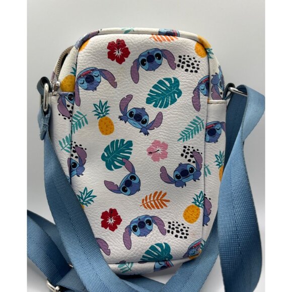 Disney Stitch Tropical Print Crossbody Bag With Adjustable Strap & Zip Closure - Picture 4 of 8